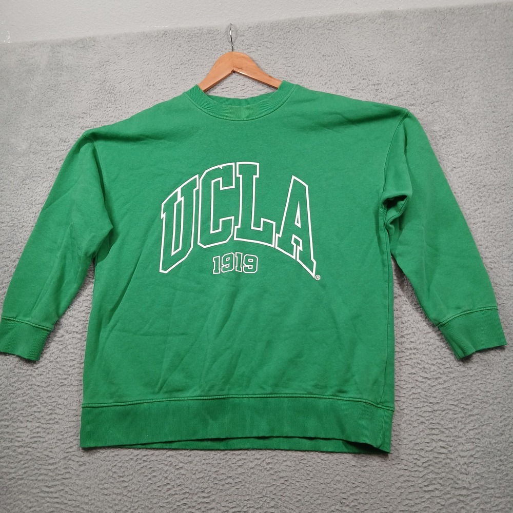 UCLA 1919 H&M Men's S Green Crewneck Sweatshirt Collegiate‎ Graphic
